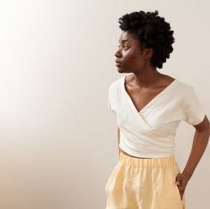 Lauren Winter "wraparound top", 100% linen